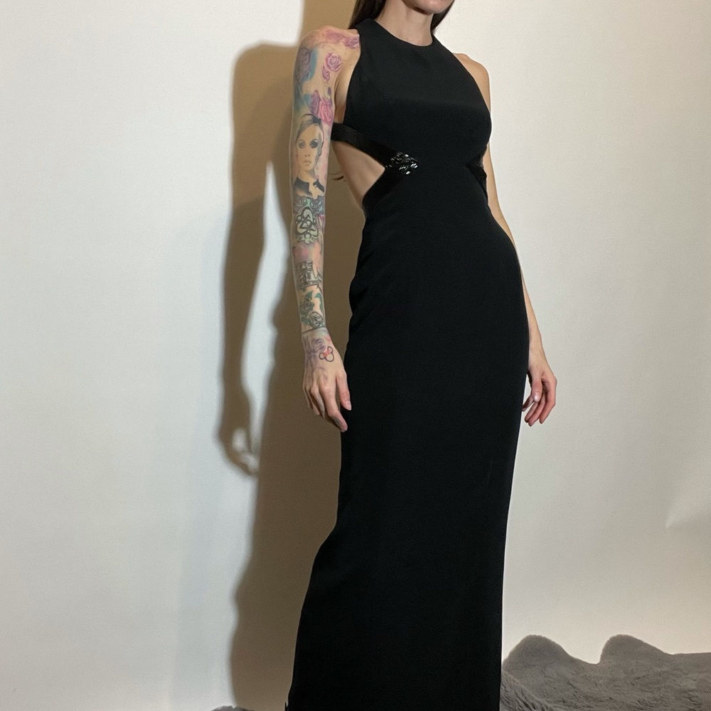 Look unique at your next event! Size 2 Cache Wet Look Beaded Dress๐ - Picture 5 of 11